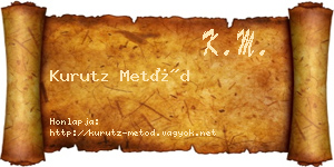 Kurutz Metód névjegykártya